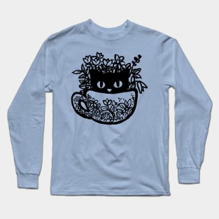 Cup Garden Cat Long Sleeve T-Shirt